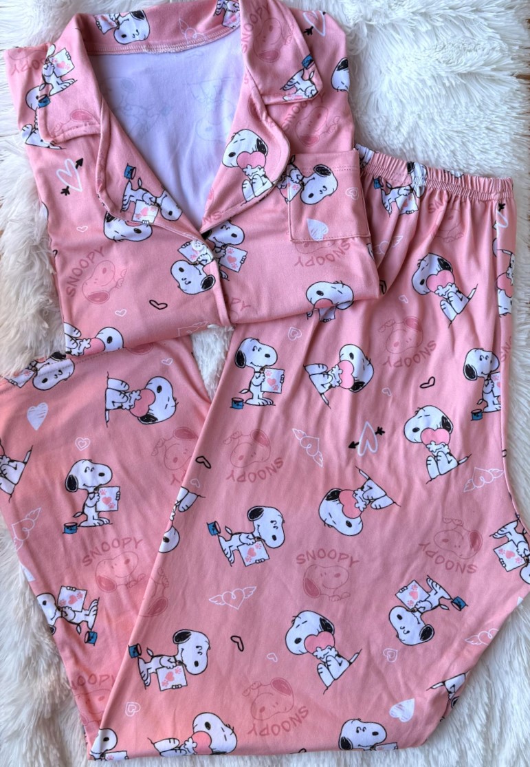 CAMISERO SNOOPY ROSA