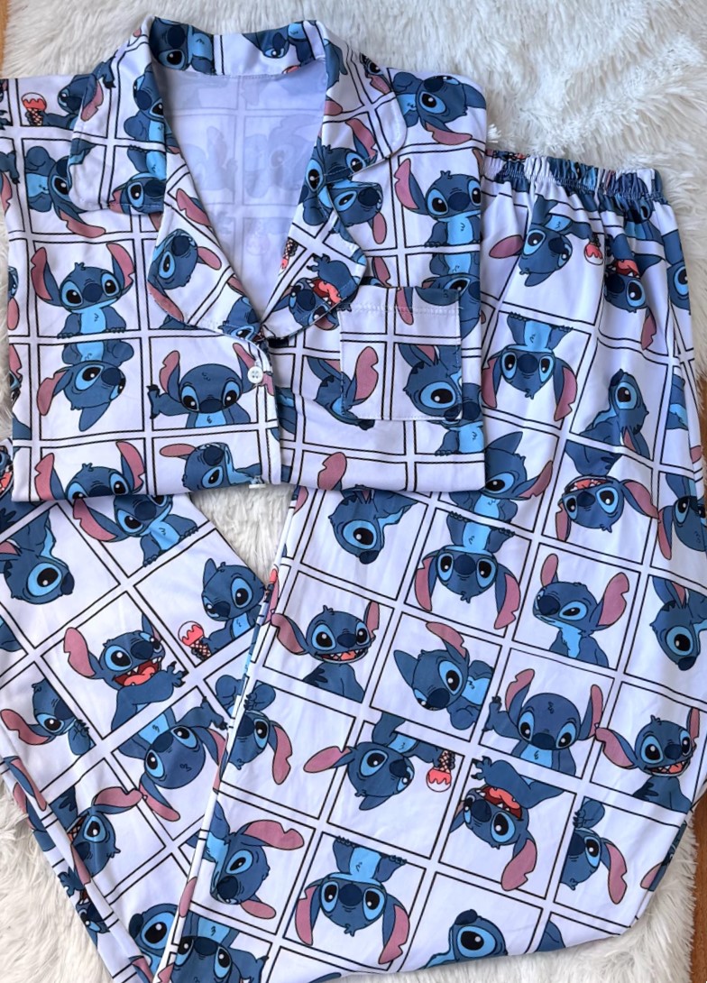CAMISERO STITCH CUADROS